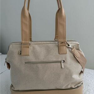BEIS mini weekender beige